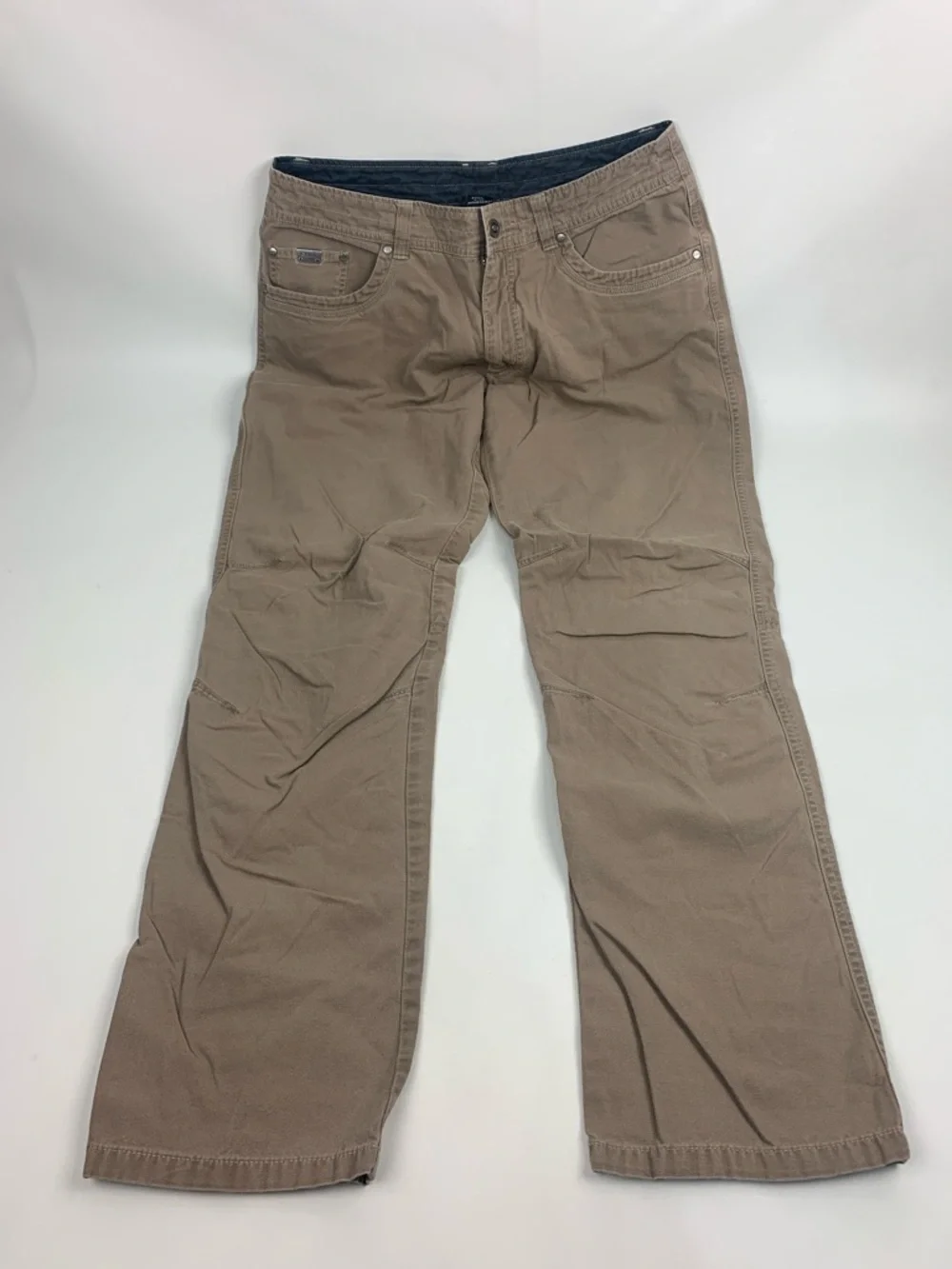 Kuhl Kanvus Jean Brown Pants Mens 34 stretch Born in the mountains Tapered